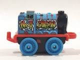 2014 Thomas & Friends Minis #4 Gordon Graffiti Blue 2" Long Plastic Die Cast Toy Vehicle CGM30
