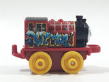 2014 Thomas & Friends Minis Victor Graffiti Dark Red 2" Long Plastic Die Cast Toy Vehicle CGM30