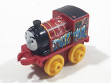 2014 Thomas & Friends Minis Victor Graffiti Dark Red 2" Long Plastic Die Cast Toy Vehicle CGM30