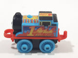2014 Thomas & Friends Minis #1 Thomas Blue with Flames 2" Long Plastic Die Cast Toy Vehicle CGM30