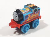 2014 Thomas & Friends Minis #1 Thomas Blue with Flames 2" Long Plastic Die Cast Toy Vehicle CGM30