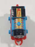 2014 Thomas & Friends Minis #1 Thomas Blue with Flames 2" Long Plastic Die Cast Toy Vehicle CGM30