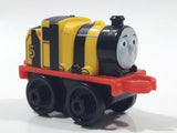 2014 Thomas & Friends Minis #5 James Yellow and Black Striped 2" Long Plastic Die Cast Toy Vehicle CGM30