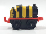 2014 Thomas & Friends Minis #5 James Yellow and Black Striped 2" Long Plastic Die Cast Toy Vehicle CGM30