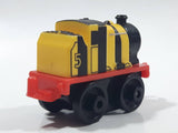 2014 Thomas & Friends Minis #5 James Yellow and Black Striped 2" Long Plastic Die Cast Toy Vehicle CGM30
