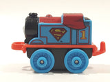 2014 Thomas & Friends Minis DC Comics #1 Superman Thomas Blue 2" Long Plastic Die Cast Toy Vehicle CGM30