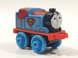 2014 Thomas & Friends Minis DC Comics #1 Superman Thomas Blue 2" Long Plastic Die Cast Toy Vehicle CGM30