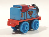 2014 Thomas & Friends Minis DC Comics #1 Superman Thomas Blue 2" Long Plastic Die Cast Toy Vehicle CGM30