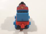 2014 Thomas & Friends Minis DC Comics #1 Superman Thomas Blue 2" Long Plastic Die Cast Toy Vehicle CGM30
