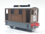1989 ERTL Britt Allcroft Thomas & Friends #7 Toby Tram Brown Train Car Die Cast Toy Vehicle