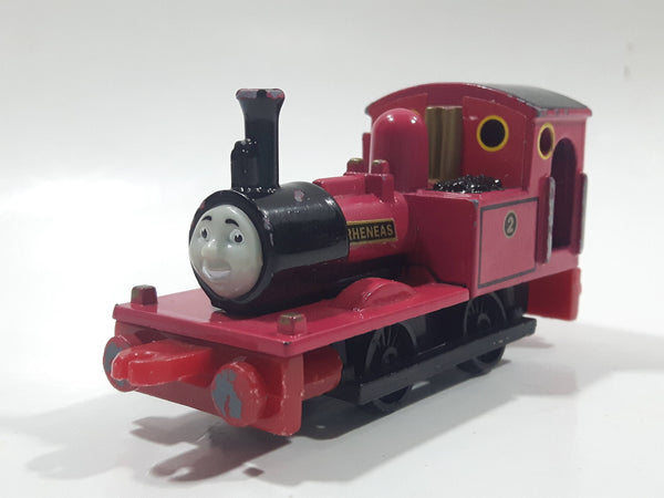 1995 ERTL Britt Allcroft Thomas The Tank Engine & Friends #2 Rheneas Pink Magenta Train Engine Locomotive Car Die Cast Toy Vehicle