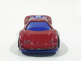2004 Hot Wheels Track Aces Speed Blaster Metallic Dark Red Die Cast Toy Car Vehicle