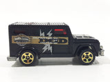 2002 Hot Wheels Fed Fleet Armored Truck Black Die Cast Toy Car Vehicle with Opening Rear Door