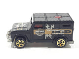 2002 Hot Wheels Fed Fleet Armored Truck Black Die Cast Toy Car Vehicle with Opening Rear Door