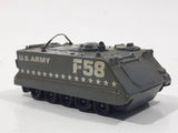 Rare Vintage PlayArt Fast Wheel Armoured Personel Carrier U.S. Army F58 Grey Die Cast Toy Car Vehicle Missing the Gun