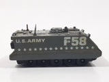 Rare Vintage PlayArt Fast Wheel Armoured Personel Carrier U.S. Army F58 Grey Die Cast Toy Car Vehicle Missing the Gun
