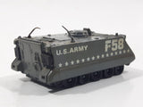 Rare Vintage PlayArt Fast Wheel Armoured Personel Carrier U.S. Army F58 Grey Die Cast Toy Car Vehicle Missing the Gun