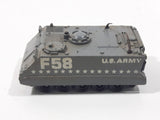 Rare Vintage PlayArt Fast Wheel Armoured Personel Carrier U.S. Army F58 Grey Die Cast Toy Car Vehicle Missing the Gun