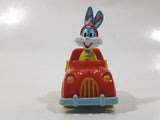 1990 Playskool Warner Bros. Bugs Bunny Fire Truck Red and Yellow Die Cast Toy Character Car Vehicle