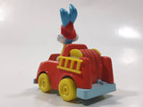 1990 Playskool Warner Bros. Bugs Bunny Fire Truck Red and Yellow Die Cast Toy Character Car Vehicle