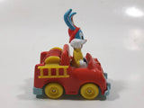 1990 Playskool Warner Bros. Bugs Bunny Fire Truck Red and Yellow Die Cast Toy Character Car Vehicle