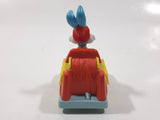 1990 Playskool Warner Bros. Bugs Bunny Fire Truck Red and Yellow Die Cast Toy Character Car Vehicle