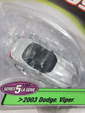2003 ERTL The Fast and The Furious Series 5 2003 Dodge Viper Convertible Silver Grey Die Cast Toy Car Vehicle New in Package