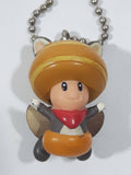 Nintendo Super Mario Flying Squirrel Toad Miniature Small 1 1/8" Tall Key Chain Charm