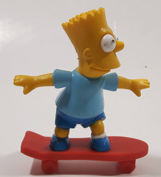 1990 The Simpsons Bart Simpson On A Skateboard 3" Tall Toy Cartoon Character Figure