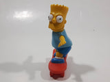 1990 The Simpsons Bart Simpson On A Skateboard 3" Tall Toy Cartoon Character Figure