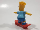 1990 The Simpsons Bart Simpson On A Skateboard 3" Tall Toy Cartoon Character Figure