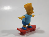 1990 The Simpsons Bart Simpson On A Skateboard 3" Tall Toy Cartoon Character Figure