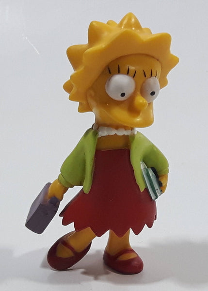 2007 Fox Matt Groening's The Simpsons Lisa Simpson with Lunch Box and Books 2 1/2" Tall Toy Cartoon Character Figure