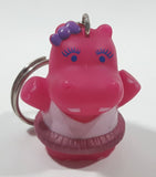 Star Awards Pink Hippo Hippopotamus Character 1 5/8" Tall Toy Figure Key Chain