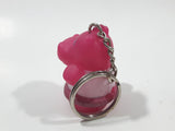 Star Awards Pink Hippo Hippopotamus Character 1 5/8" Tall Toy Figure Key Chain