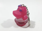 Star Awards Pink Hippo Hippopotamus Character 1 5/8" Tall Toy Figure Key Chain