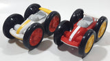 Unknown Brand Red White and Yellow White 3 1/2" Long Plastic Toy Car Vehicles