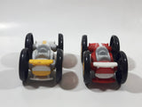 Unknown Brand Red White and Yellow White 3 1/2" Long Plastic Toy Car Vehicles