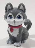 Mattel Barbie Adorable Pets Grey and White Husky Dog 2" Tall Plastic Toy Figure