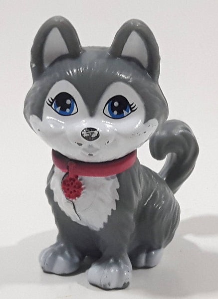 Mattel Barbie Adorable Pets Grey and White Husky Dog 2" Tall Plastic Toy Figure