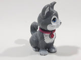 Mattel Barbie Adorable Pets Grey and White Husky Dog 2" Tall Plastic Toy Figure