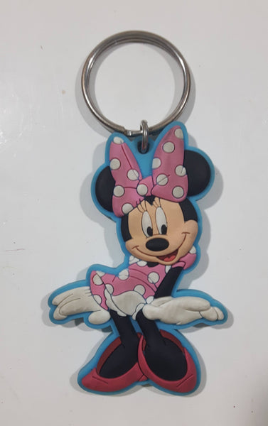 Disney Parks Minnie Mouse Character 3" Tall Rubber Keychain