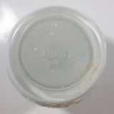 Vintage 1970s Avon Floral Embossed White Milk Glass 6 1/2" Tall Vase