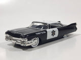 Jada Toys No. 92520 1959 Cadillac Eldorado Police Car #258 Black and White Die Cast Toy Race Car Vehicle Missing Rooftop Light