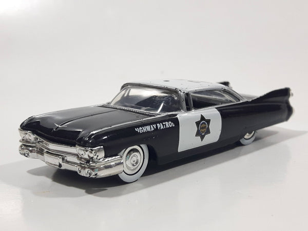 Jada Toys No. 92520 1959 Cadillac Eldorado Police Car #258 Black and White Die Cast Toy Race Car Vehicle Missing Rooftop Light