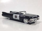 Jada Toys No. 92520 1959 Cadillac Eldorado Police Car #258 Black and White Die Cast Toy Race Car Vehicle Missing Rooftop Light