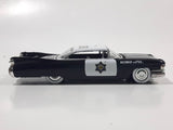 Jada Toys No. 92520 1959 Cadillac Eldorado Police Car #258 Black and White Die Cast Toy Race Car Vehicle Missing Rooftop Light