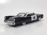 Jada Toys No. 92520 1959 Cadillac Eldorado Police Car #258 Black and White Die Cast Toy Race Car Vehicle Missing Rooftop Light