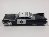 Jada Toys No. 92520 1959 Cadillac Eldorado Police Car #258 Black and White Die Cast Toy Race Car Vehicle Missing Rooftop Light