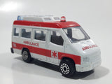 Unknown Brand DKG1 Ambulance #735 White and Red Van Die Cast Toy Car Vehicle